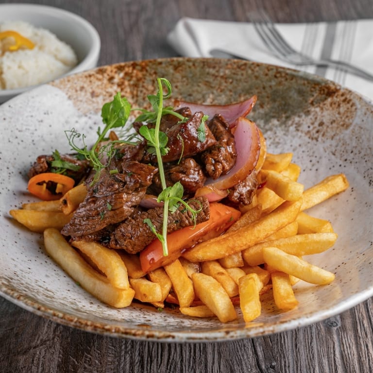 Authentic Peruvian Seco de Cabrito Dish